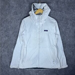 Patagonia Jacket Womens Large White Torrentshell 3L H2NO Windbreaker Hooded